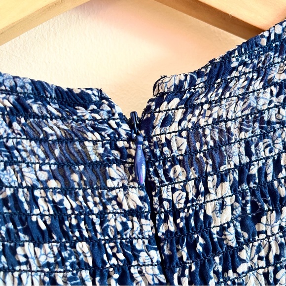 ASOS Floral Smocked Jumpsuit Size 4 Cottagecore Prairie Romantic Long Sleeve - Picture 9 of 10